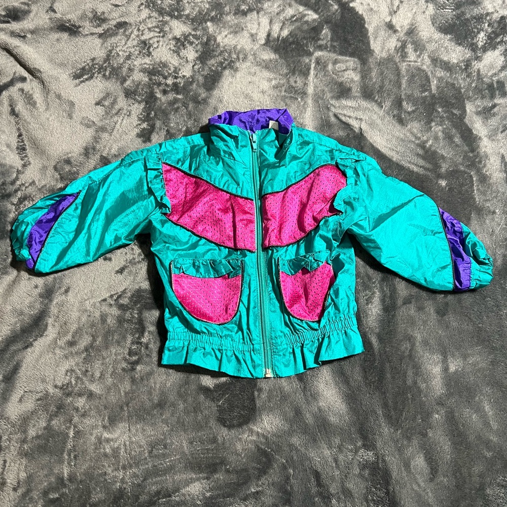 Vintage Double Trouble Baby Windbreaker Jacket Size US 24Months